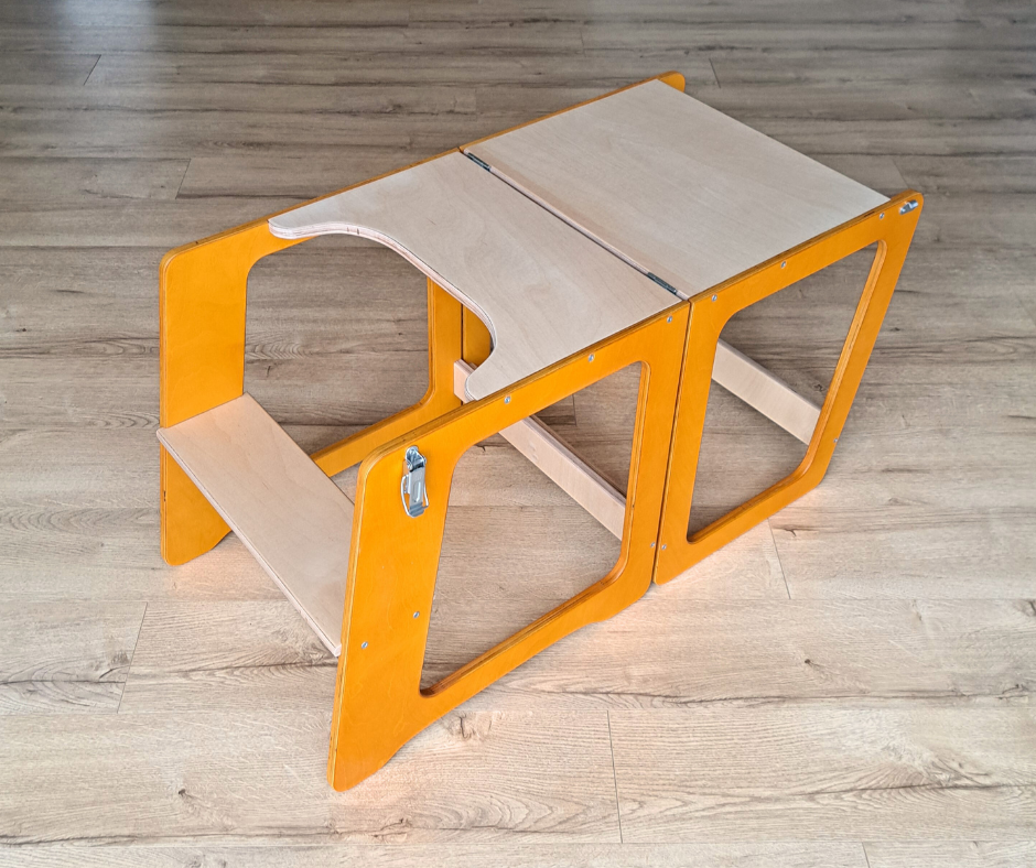 Standing tower for children, high chair & play table