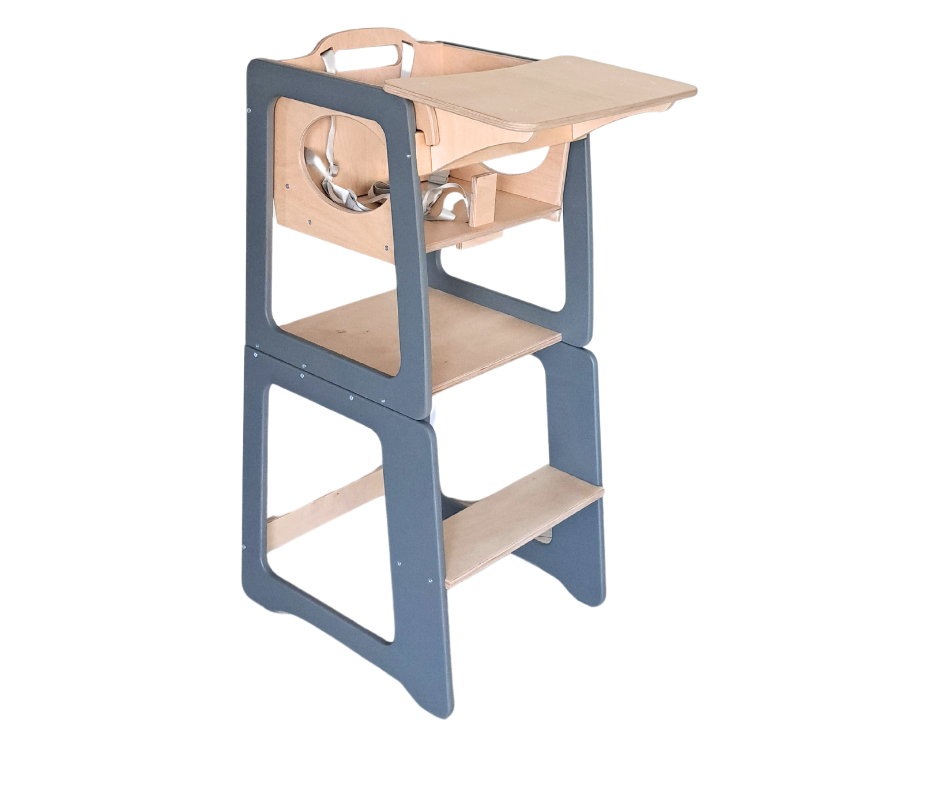 Standing tower for children, high chair & play table