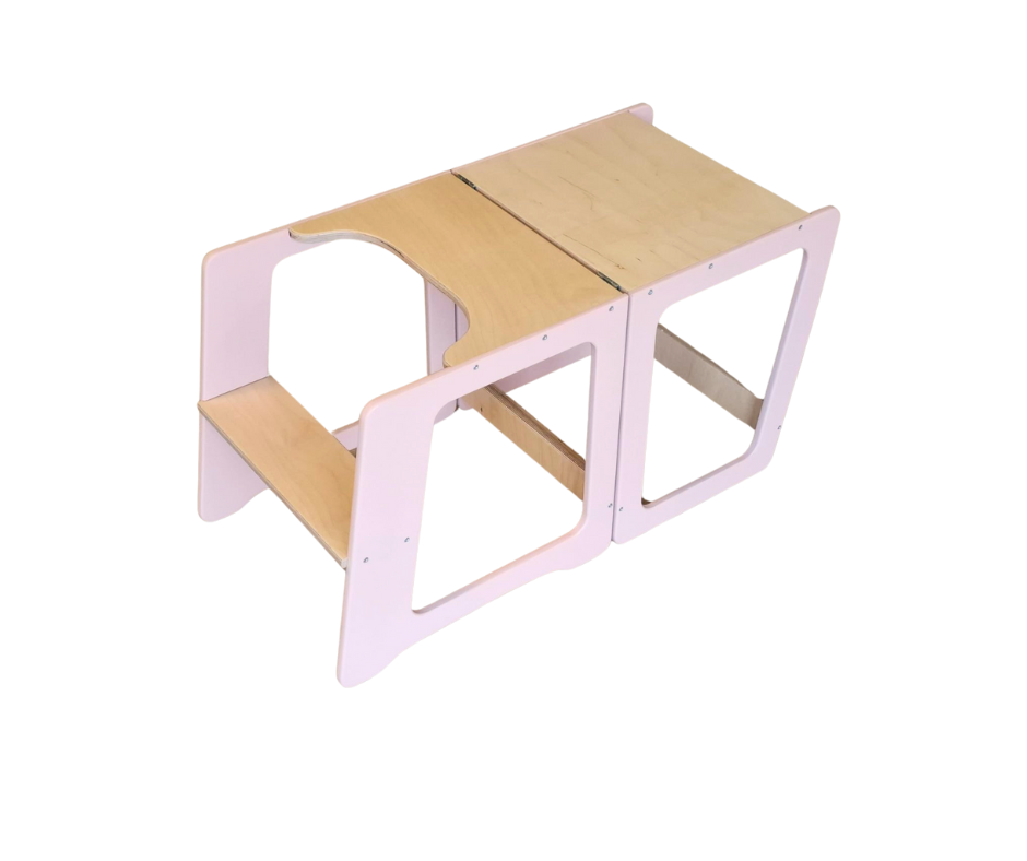 Standing tower for children, high chair & play table