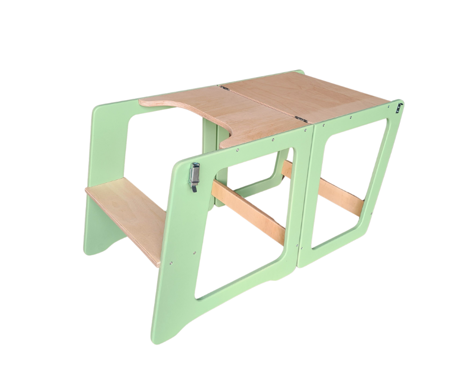 Standing tower for children, high chair & play table