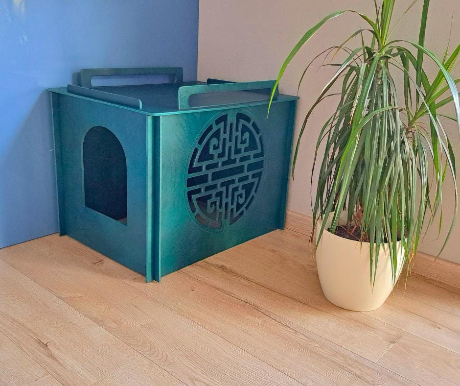 Cat litter box cover