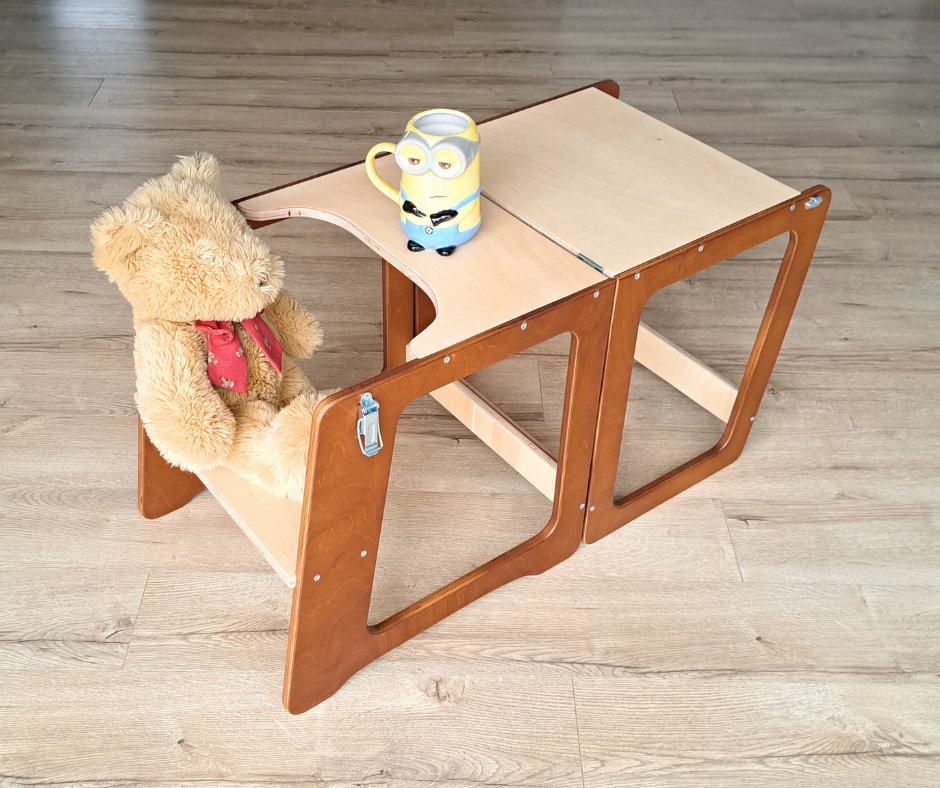 Standing tower for children, high chair & play table