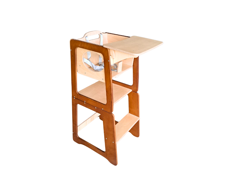 Standing tower for children, high chair & play table