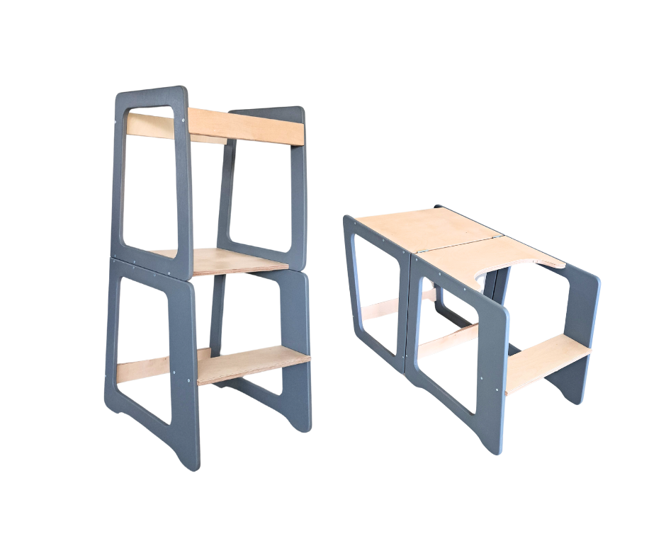 Standing tower for children, high chair & play table