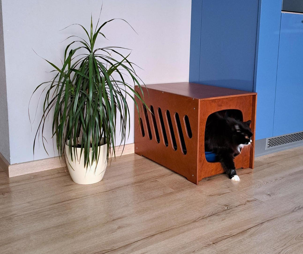 Cat litter box cover - sit bench edition