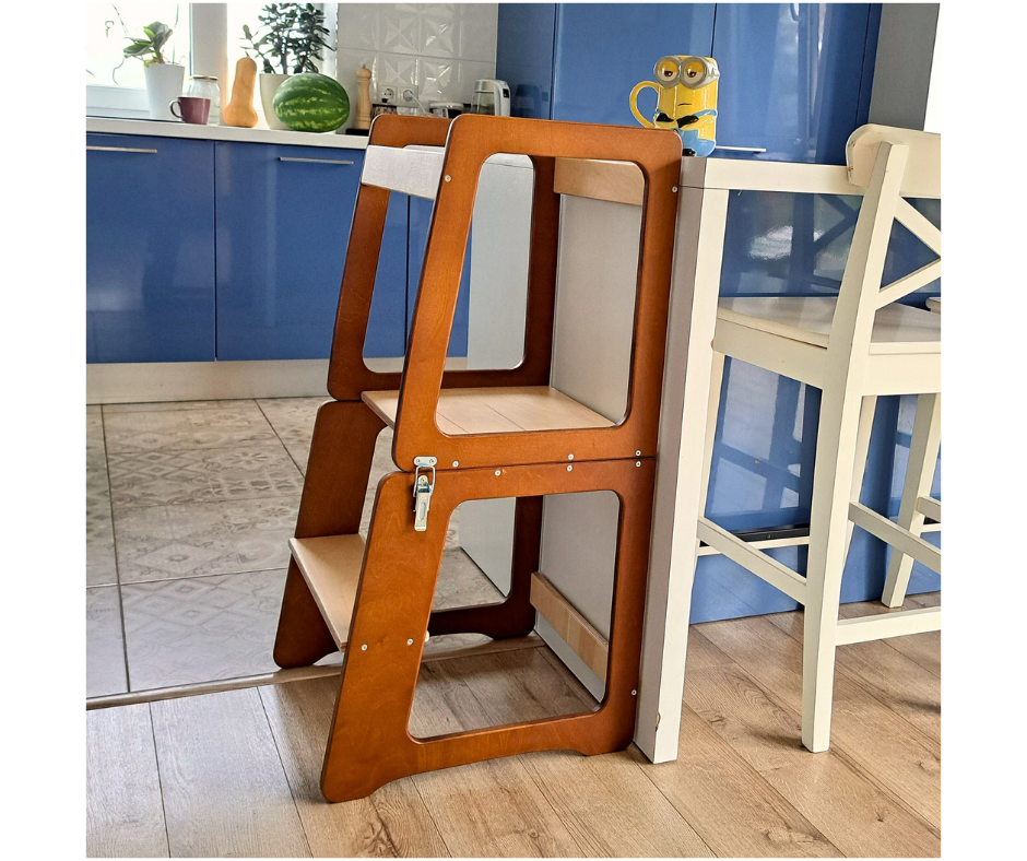 Standing tower for children, high chair & play table