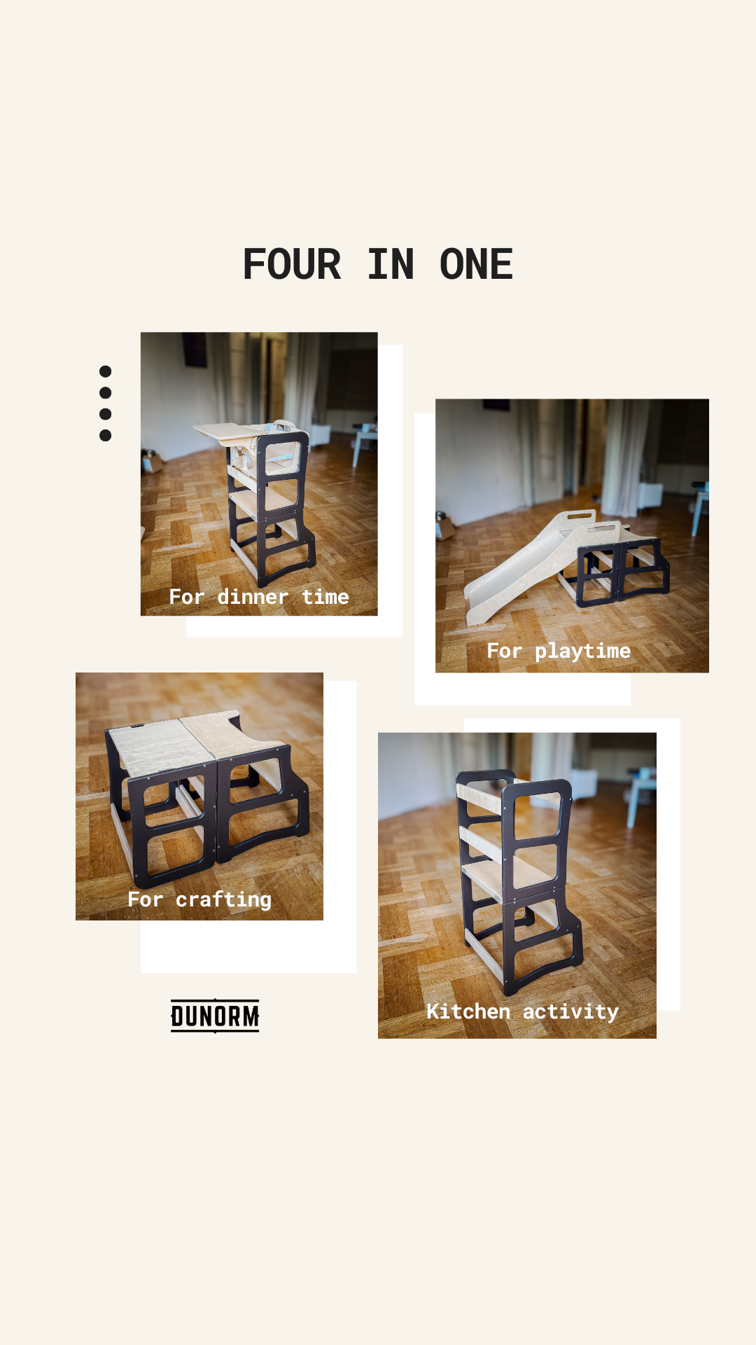 Learning tower for kids, up to 4-in-1