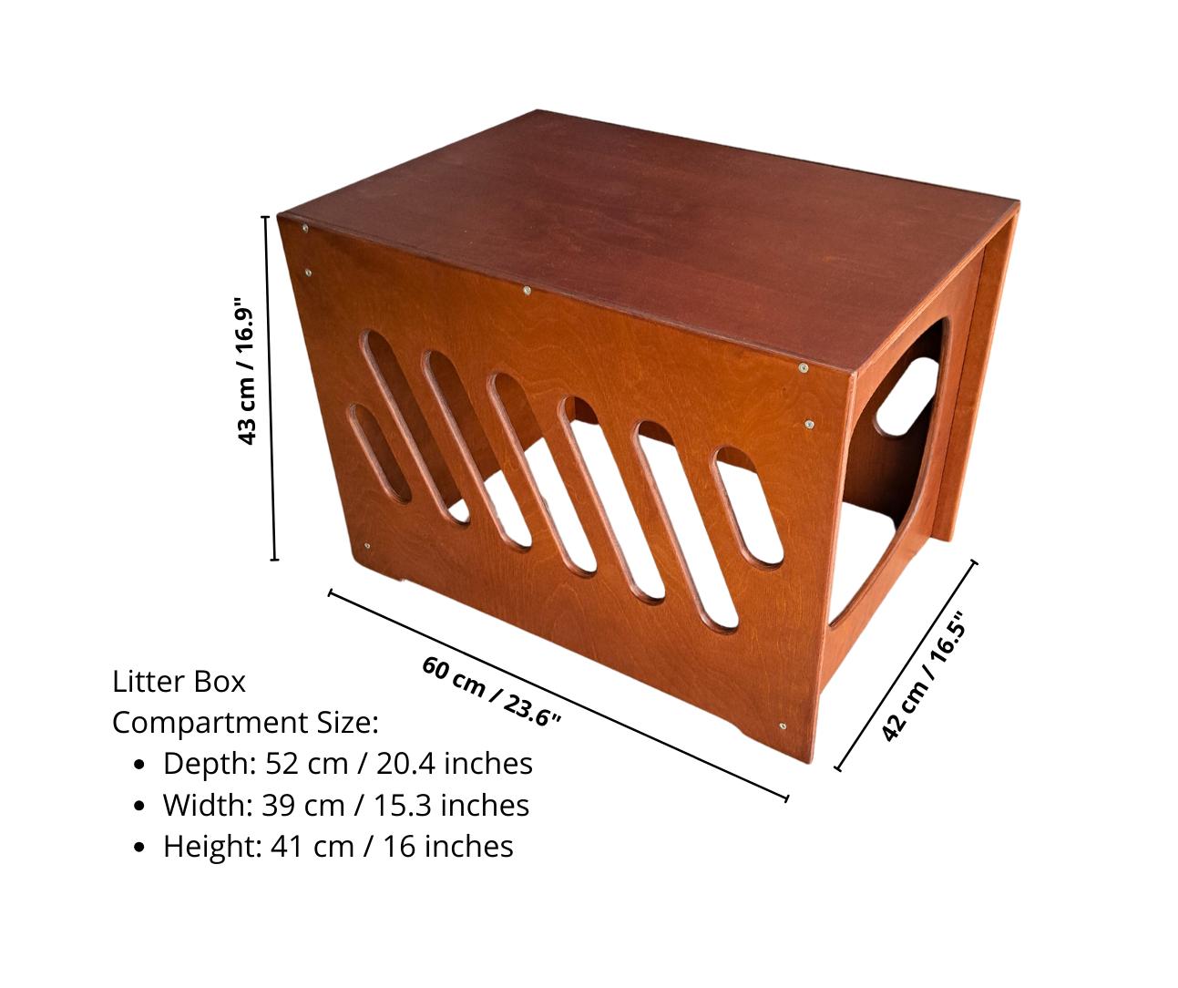 Cat litter box cover - sit bench edition