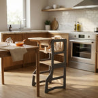 Modern kitchen with wooden furniture and stainless steel appliances