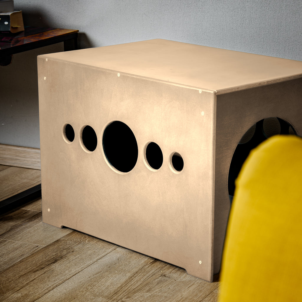 Cat litter box cover - sit bench edition