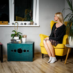 Cat litter box cover - sit bench edition