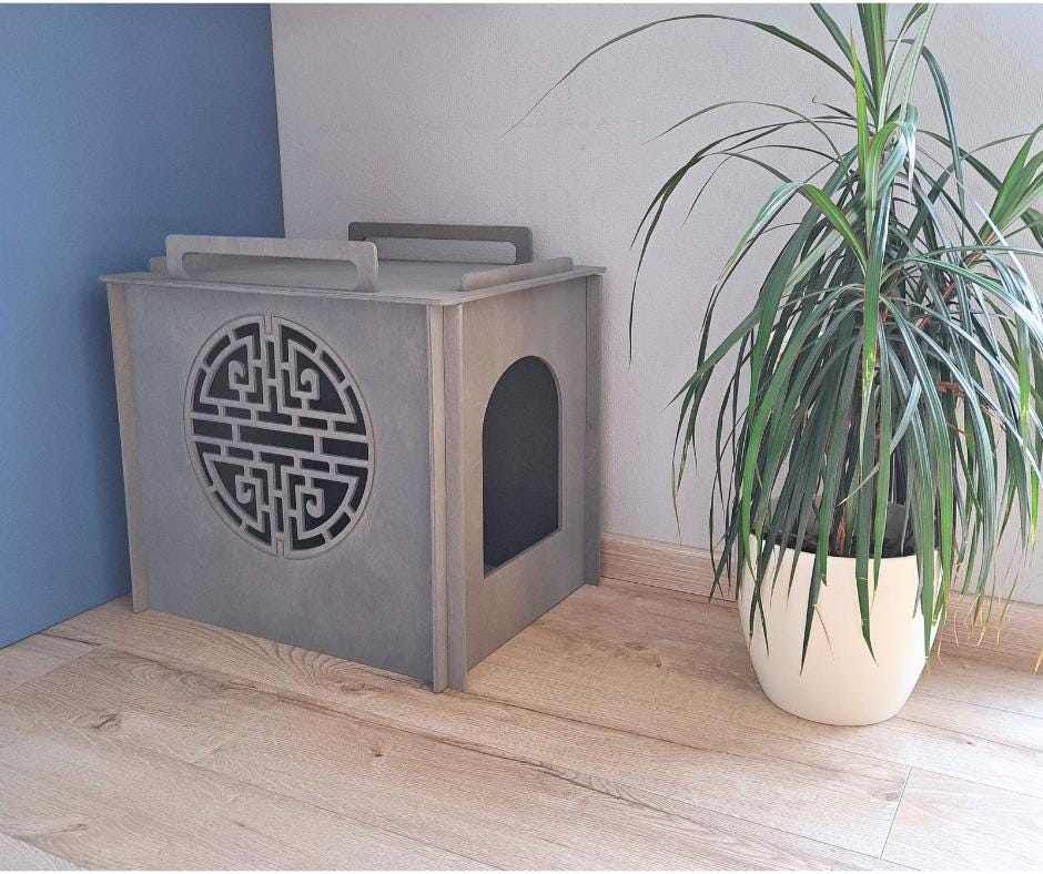 Cat litter box cover