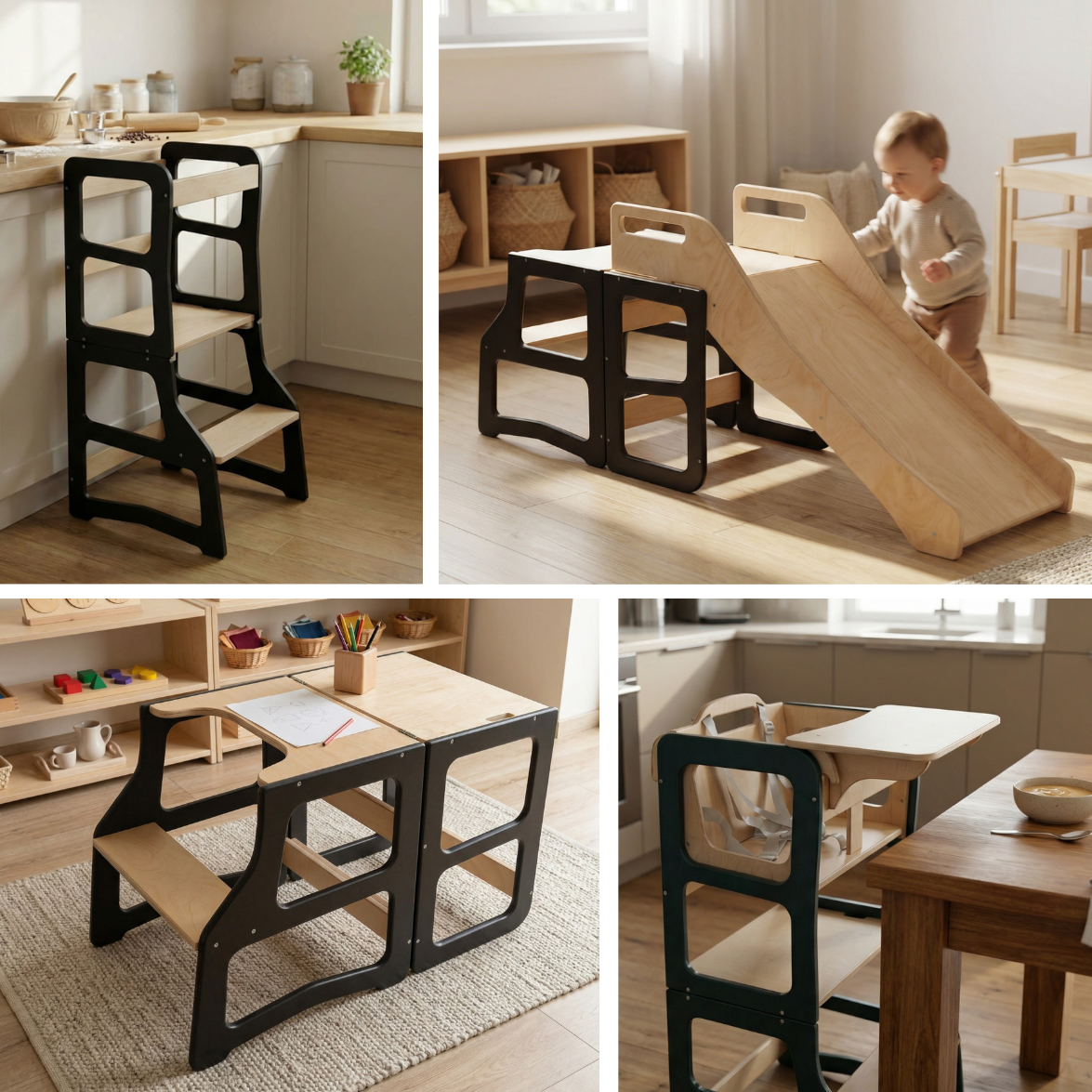 Learning tower for kids, up to 4-in-1