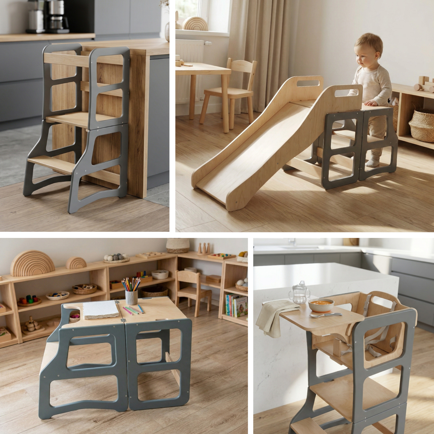 Learning tower for kids, up to 4-in-1