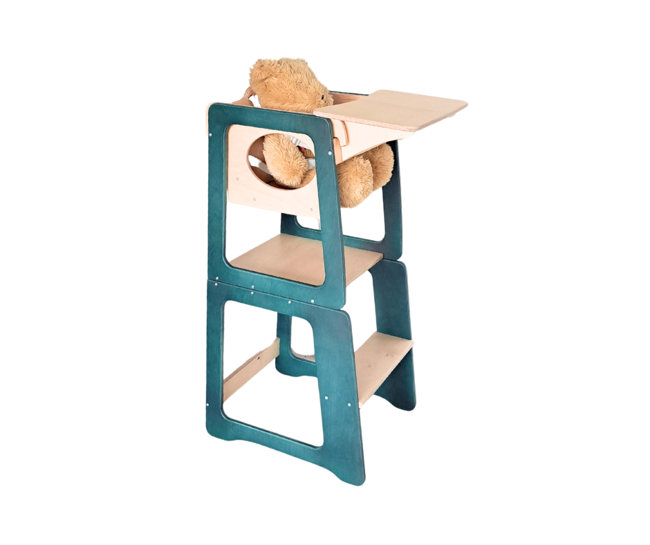 Standing tower for children, high chair & play table