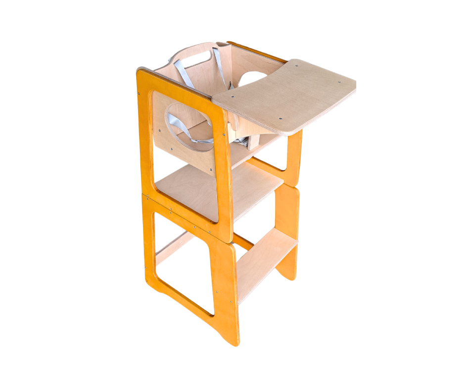 Standing tower for children, high chair & play table