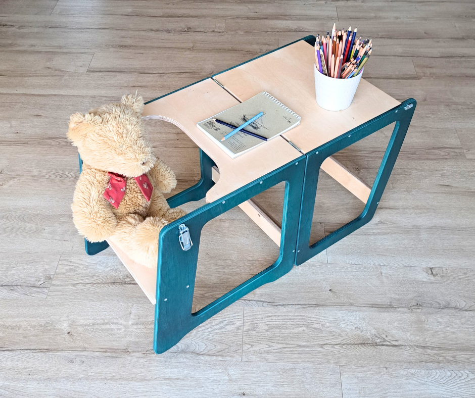 Standing tower for children, high chair & play table